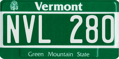 VT license plate NVL280