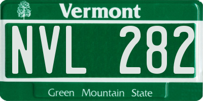 VT license plate NVL282