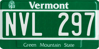 VT license plate NVL297
