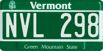 VT license plate NVL298