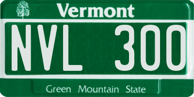 VT license plate NVL300