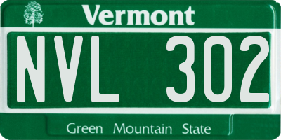 VT license plate NVL302