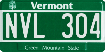 VT license plate NVL304