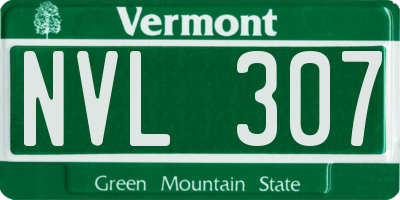 VT license plate NVL307