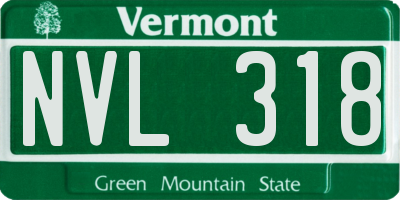VT license plate NVL318