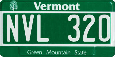 VT license plate NVL320