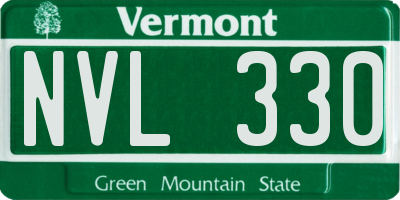 VT license plate NVL330