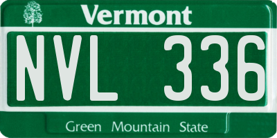 VT license plate NVL336