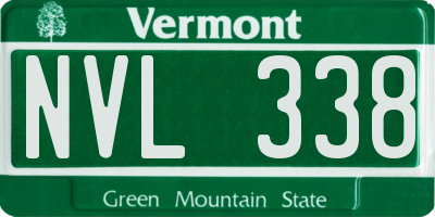 VT license plate NVL338