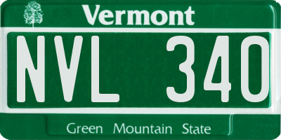 VT license plate NVL340
