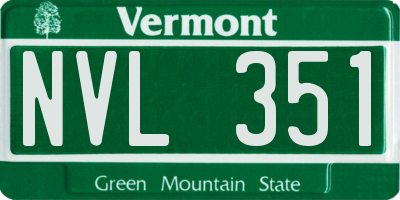 VT license plate NVL351