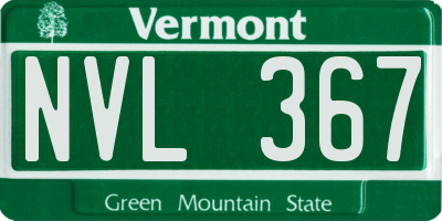 VT license plate NVL367