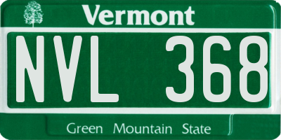 VT license plate NVL368