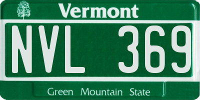 VT license plate NVL369