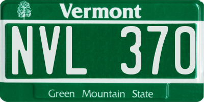 VT license plate NVL370