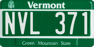 VT license plate NVL371