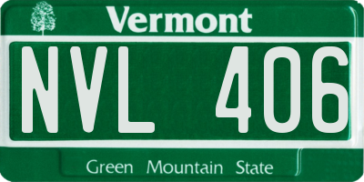 VT license plate NVL406