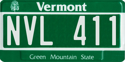 VT license plate NVL411