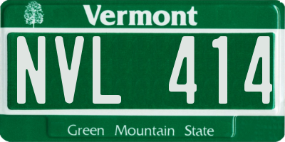 VT license plate NVL414