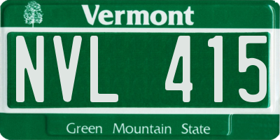 VT license plate NVL415