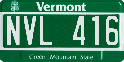 VT license plate NVL416