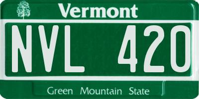 VT license plate NVL420