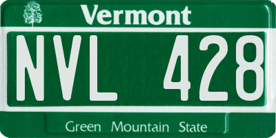 VT license plate NVL428