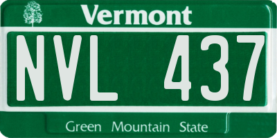 VT license plate NVL437
