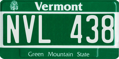 VT license plate NVL438
