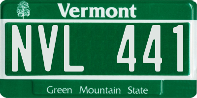 VT license plate NVL441