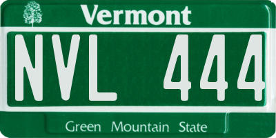 VT license plate NVL444