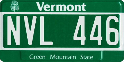 VT license plate NVL446