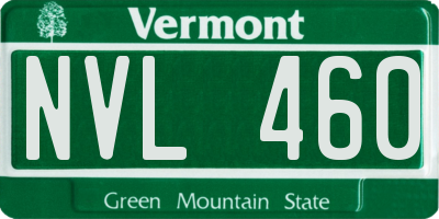 VT license plate NVL460