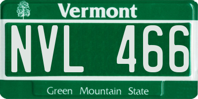VT license plate NVL466