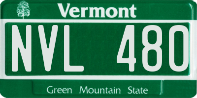 VT license plate NVL480