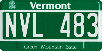 VT license plate NVL483