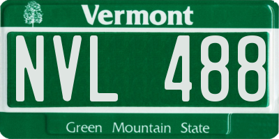 VT license plate NVL488