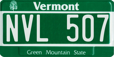 VT license plate NVL507