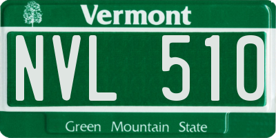 VT license plate NVL510
