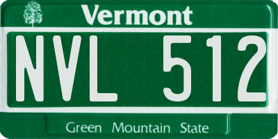 VT license plate NVL512