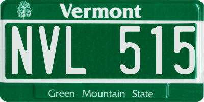 VT license plate NVL515