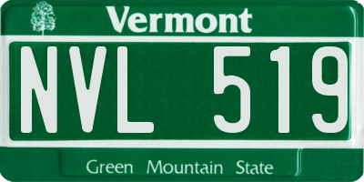 VT license plate NVL519