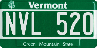 VT license plate NVL520