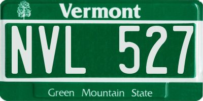 VT license plate NVL527