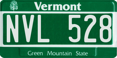 VT license plate NVL528