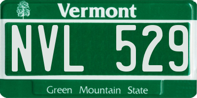 VT license plate NVL529
