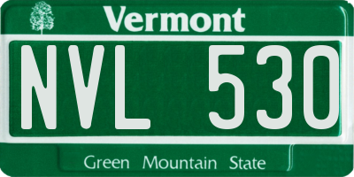 VT license plate NVL530