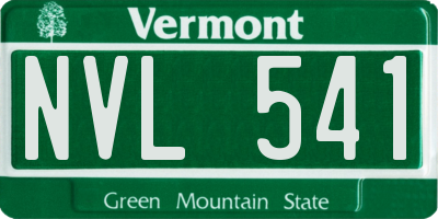 VT license plate NVL541