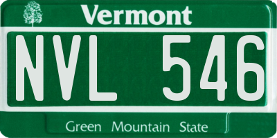 VT license plate NVL546