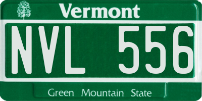 VT license plate NVL556